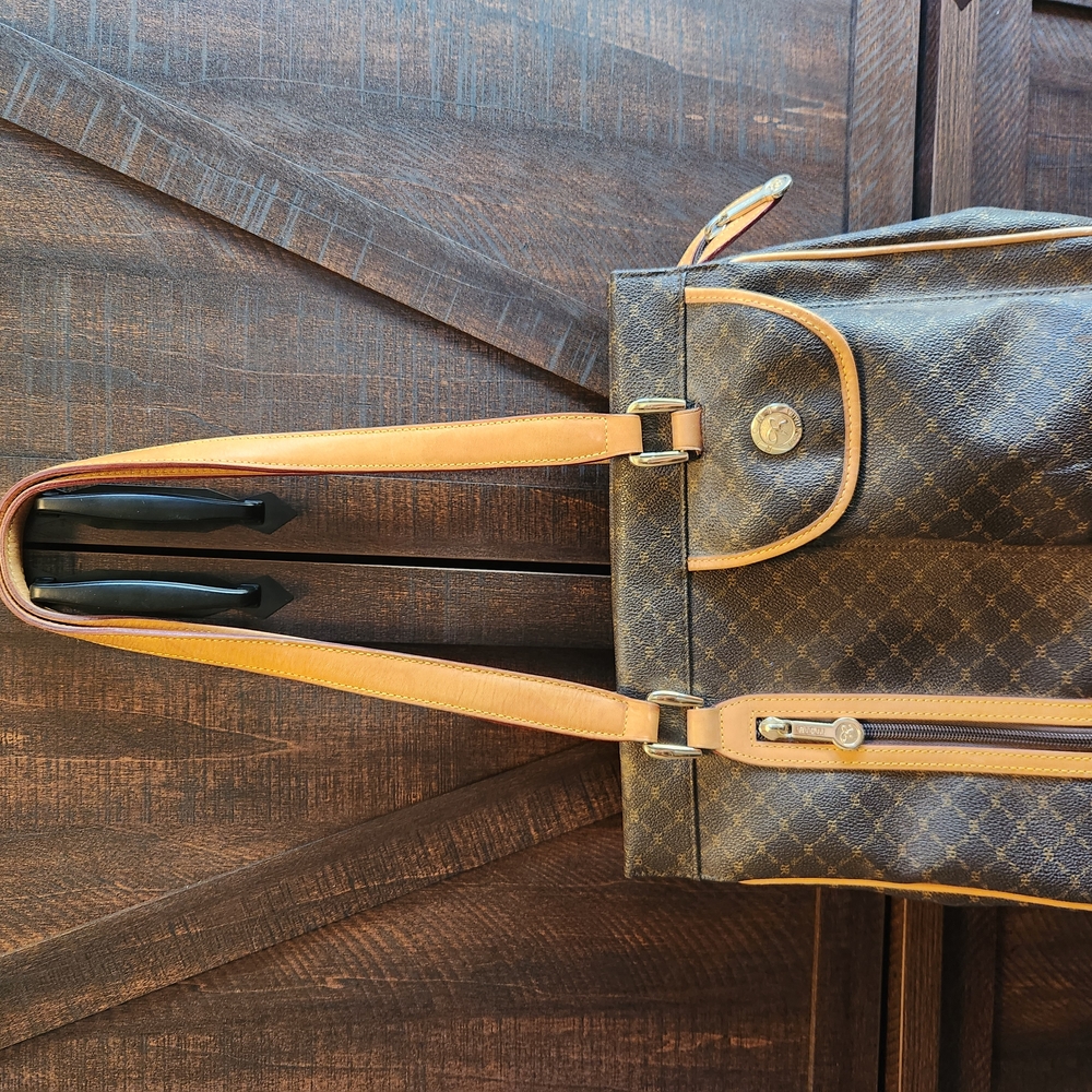 Luxury Brown Checkered Men's Bag